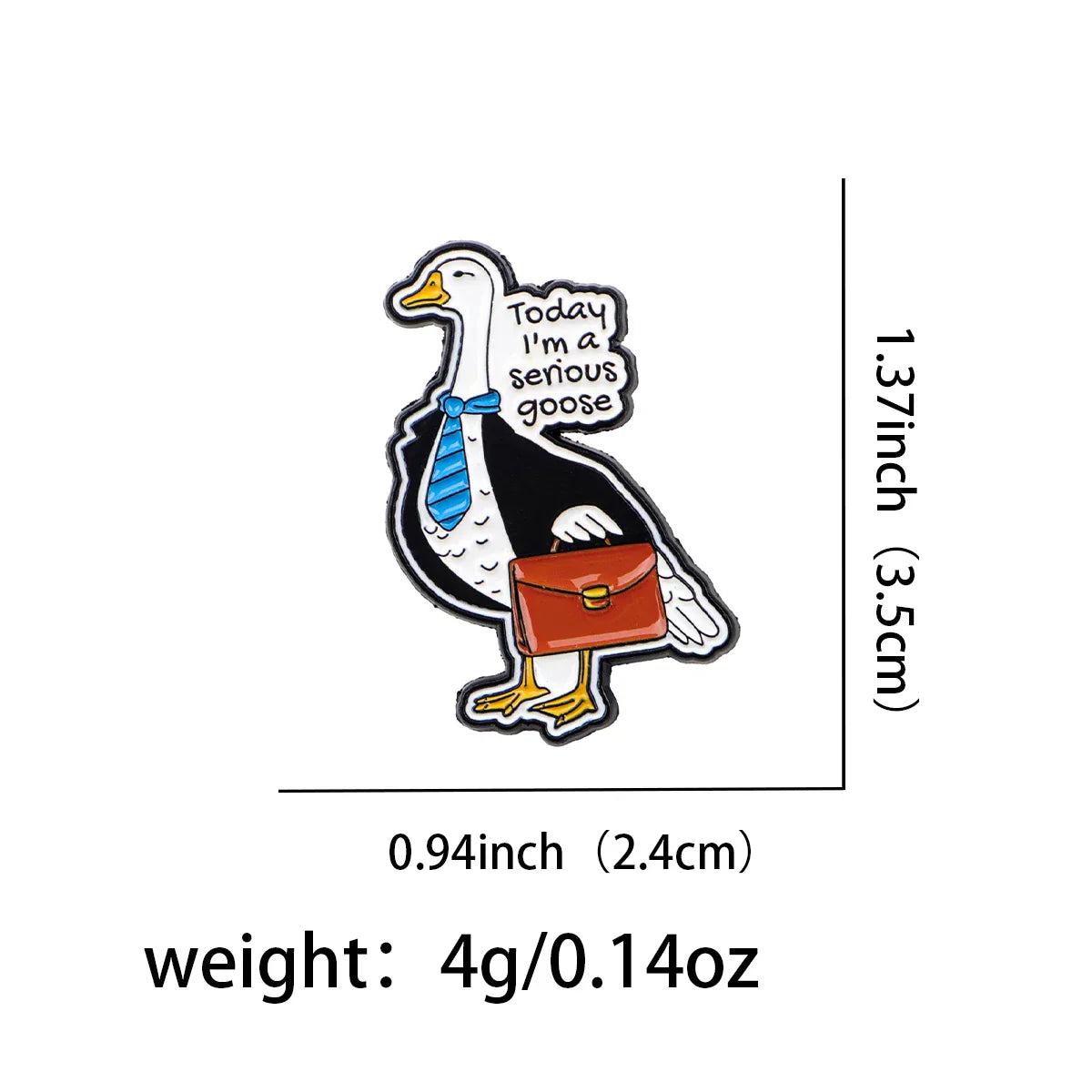 Cartoon Goose Enamel Pin Funny Brooch Pines Lapel Pins Badge on Backpack Clothing Accessories Fashion Jewelry Friends