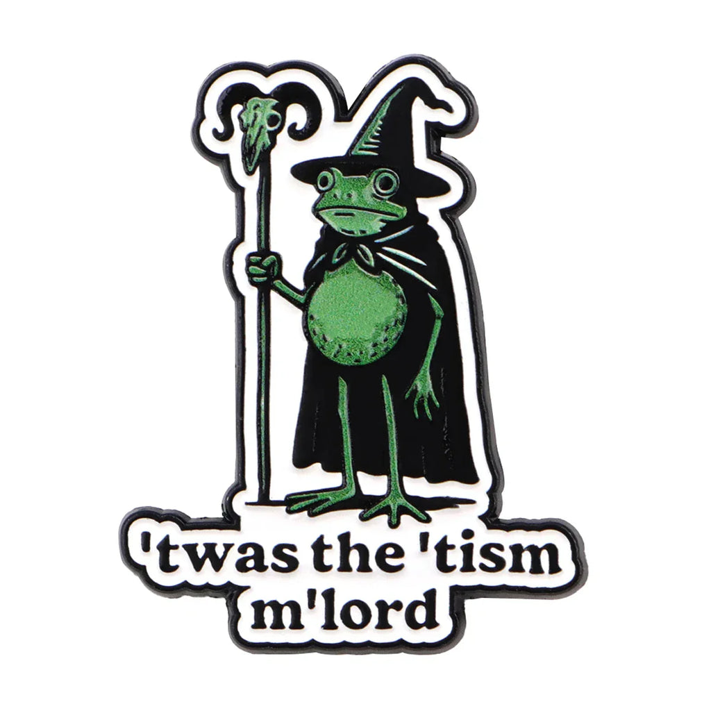 Cartoon Autistic Frog Enamel Pins Quotes Brooches Badge Lapel Pins for Backpacks Clothes Decoration Witch Jewelry Gifts