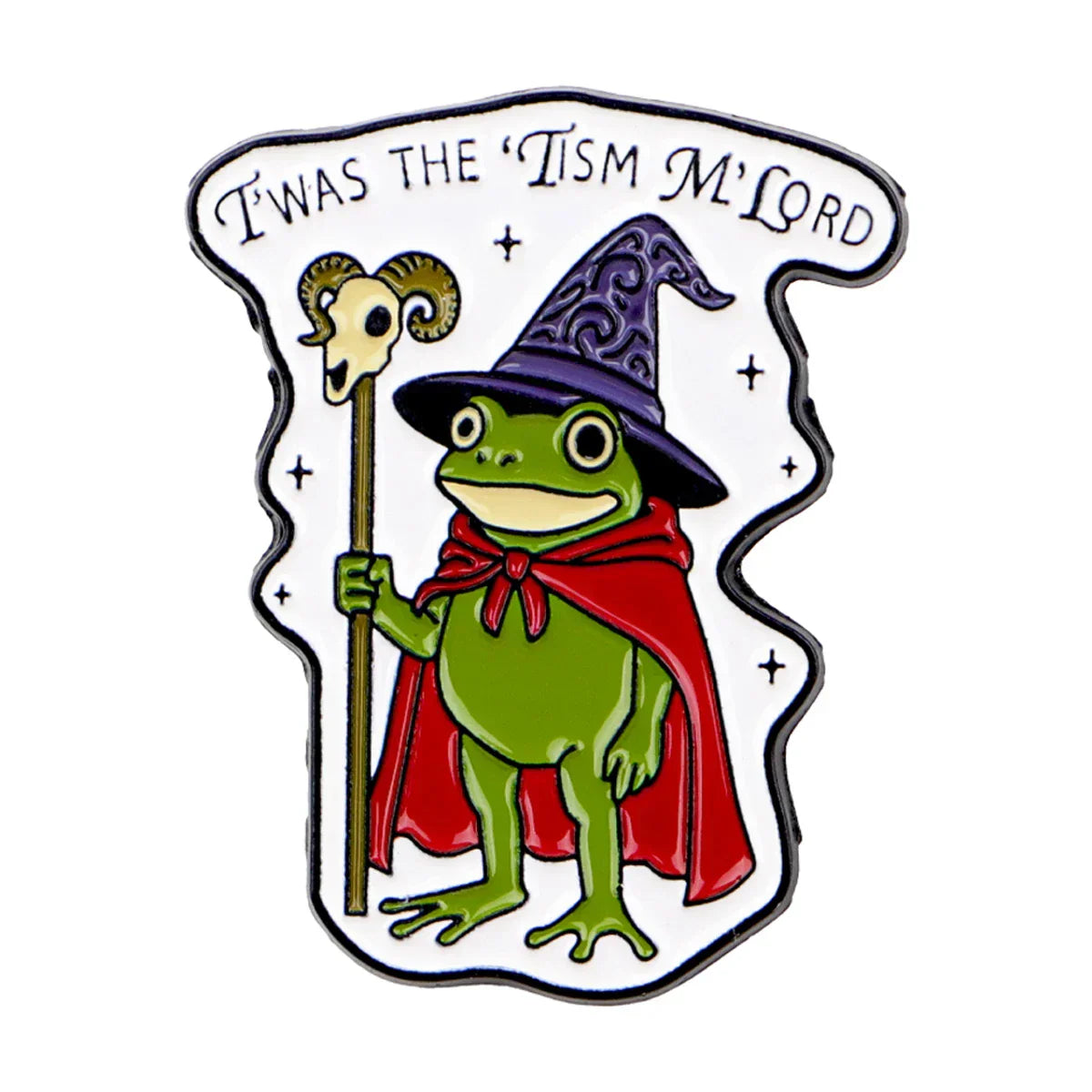 Magician Frog Enamel Pin Funny Witch Brooches Lapel Pins Badge on Backpack Clothing Accessories Punk Jewelry Christmas