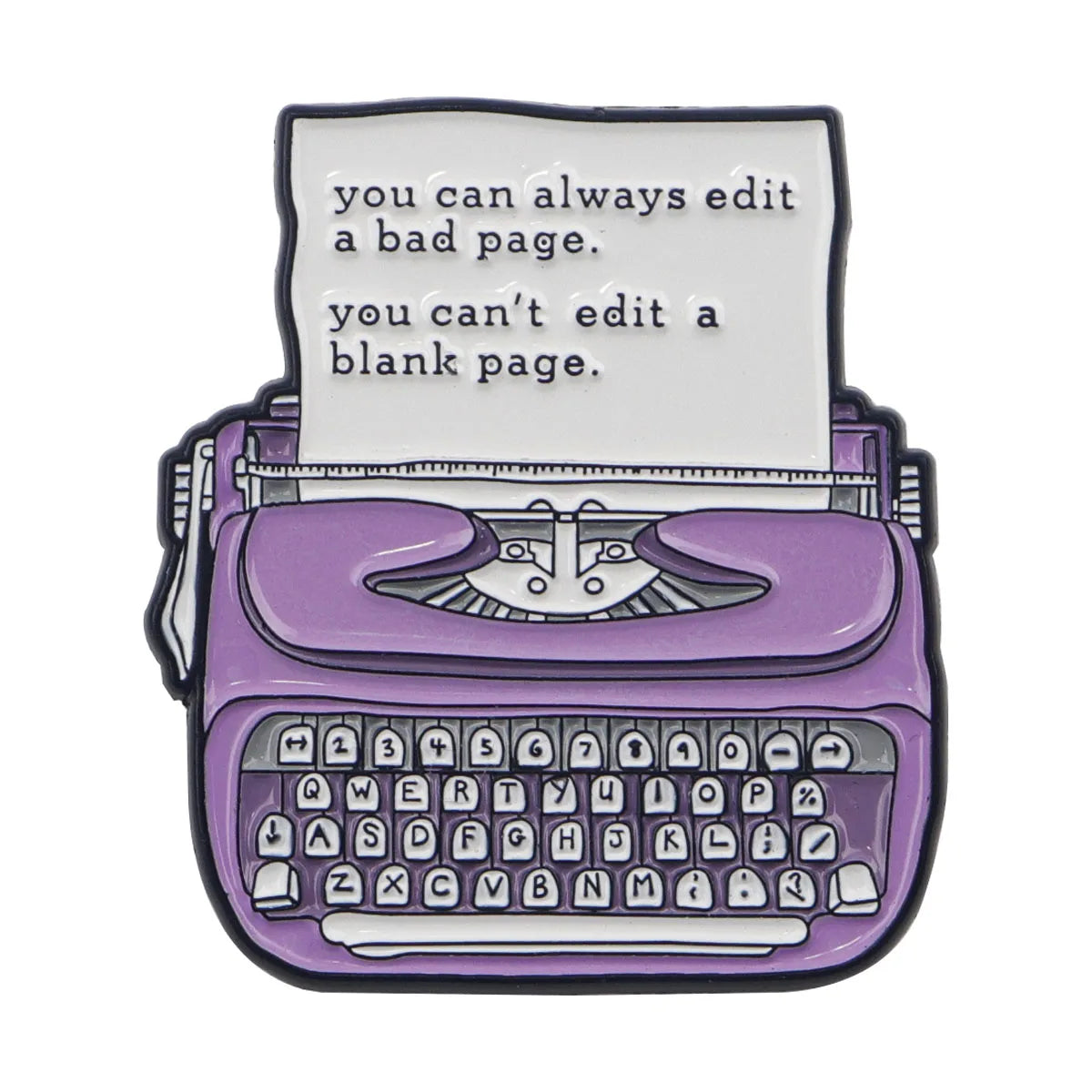Typewriter Enamel Pin 1