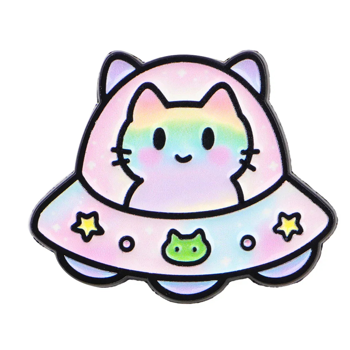 UFO Cat Enamel Pins Cute Brooches Badge Lapel Pins for Backpacks Bags Backpack Clothes Decoration Animal Jewelry