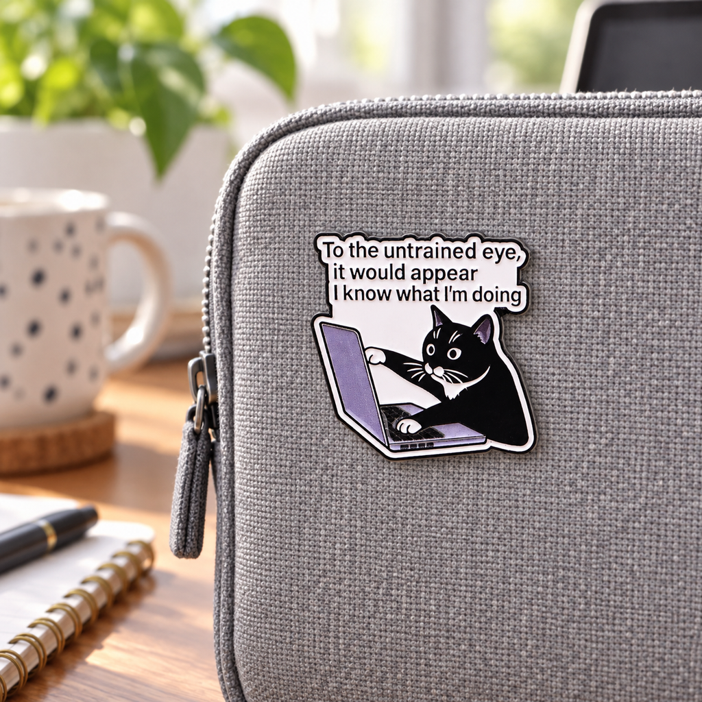 Pin chat To the untrained eye sur housse d'ordinateur