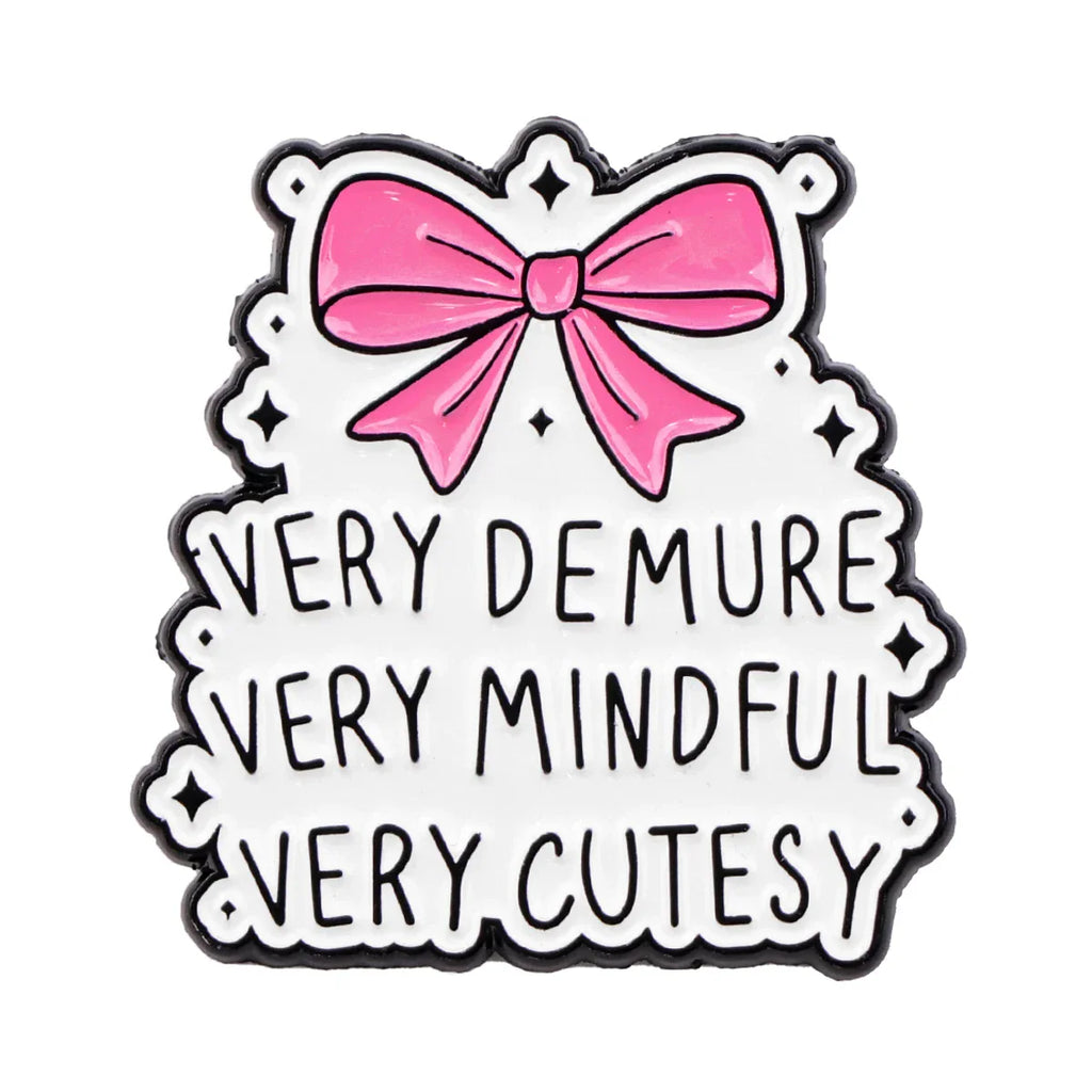 Very Demure Enamel Pin 1