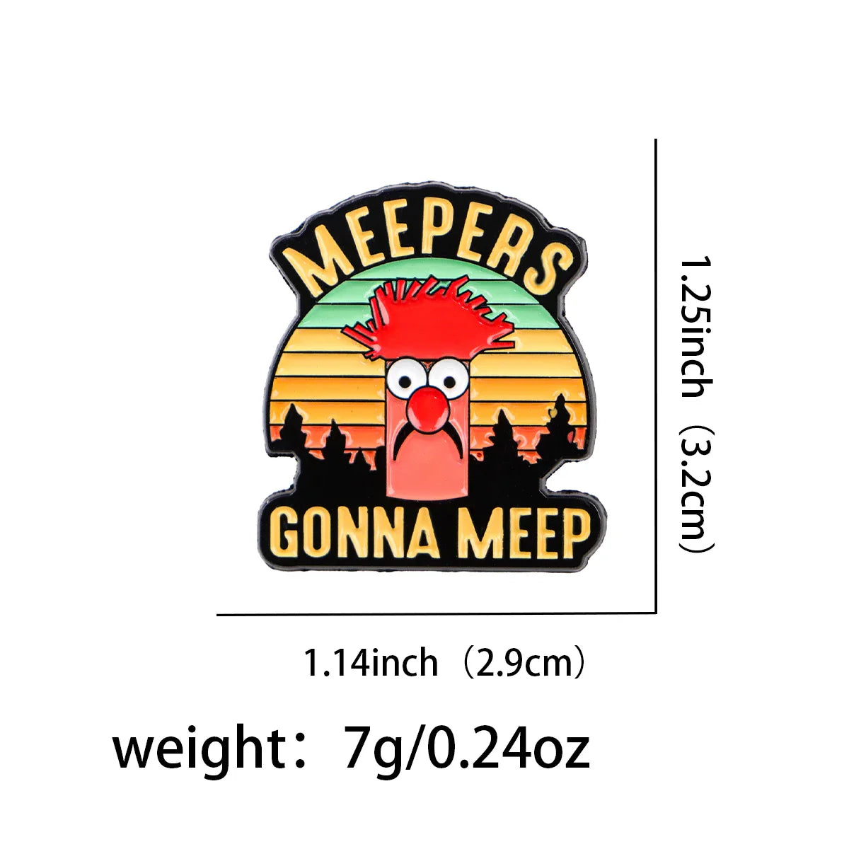 Vintage Meepers Gonna Meep Muppet Enamel Pin 1