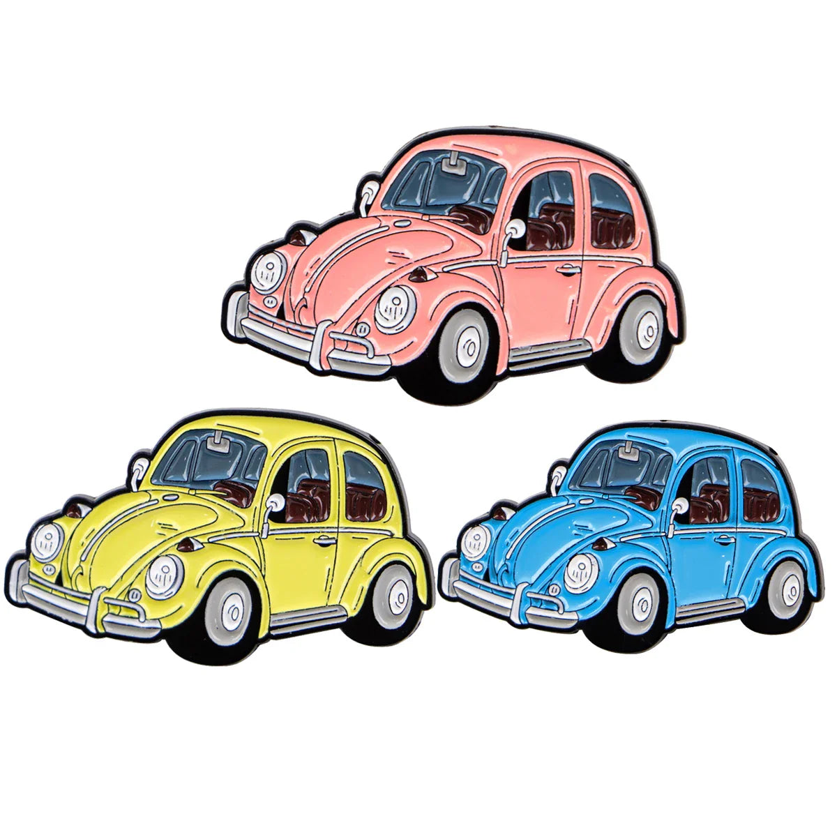 Vintage Volkswagen Beetle Car Enamel Pin 3