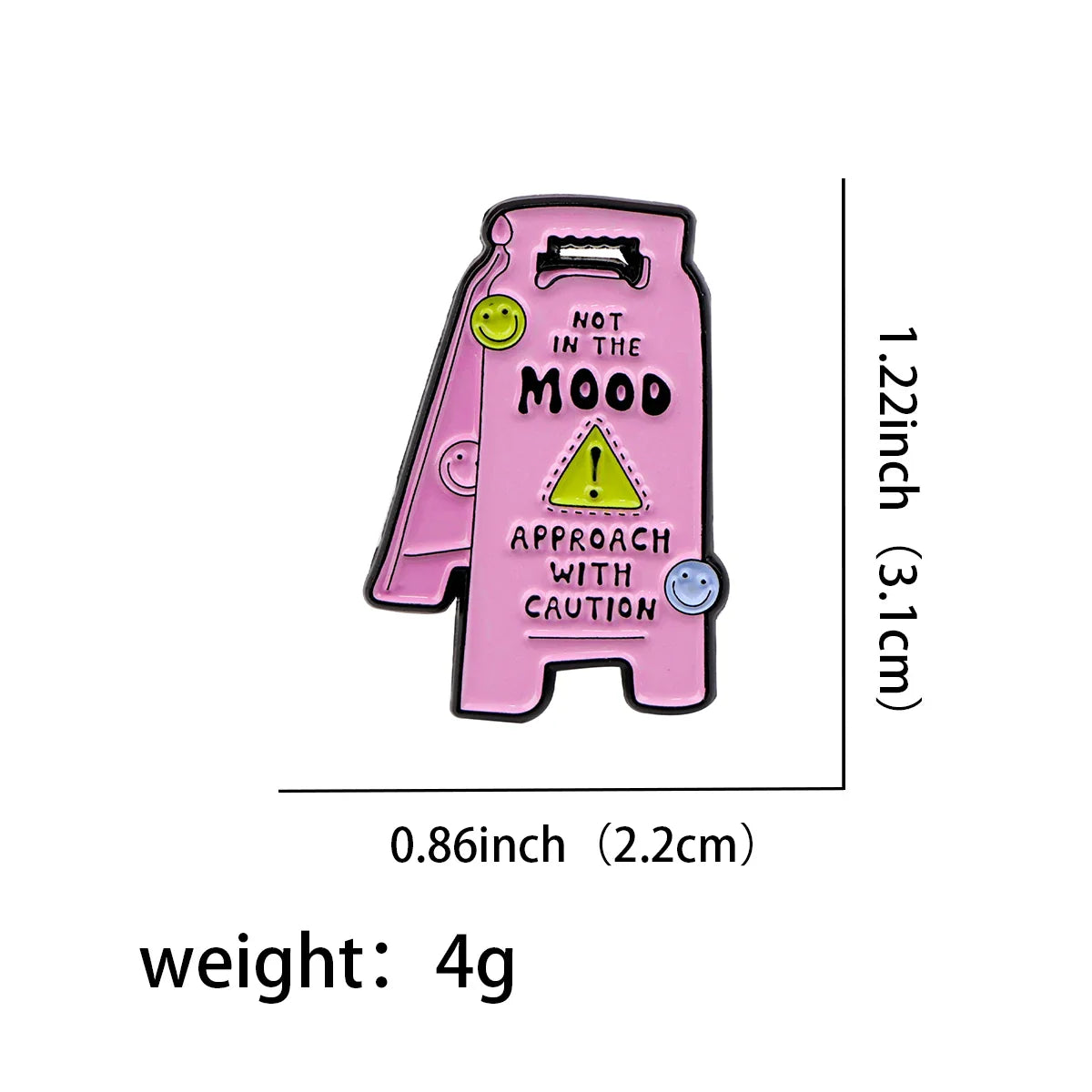 Warning Sign Enamel Pin 1 / 1