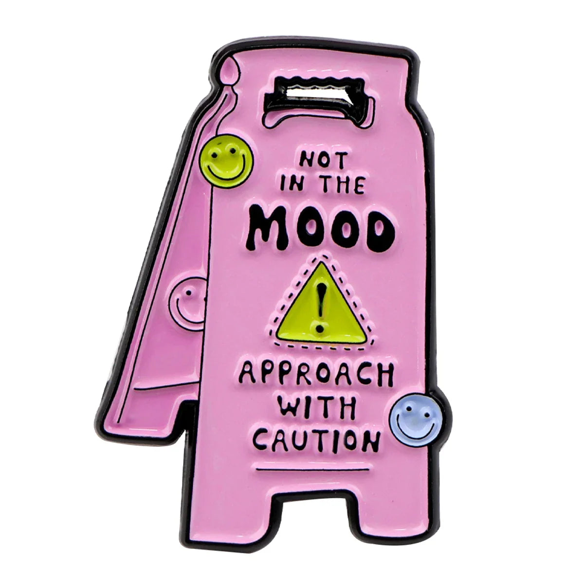 Warning Sign Enamel Pin 1 / 1