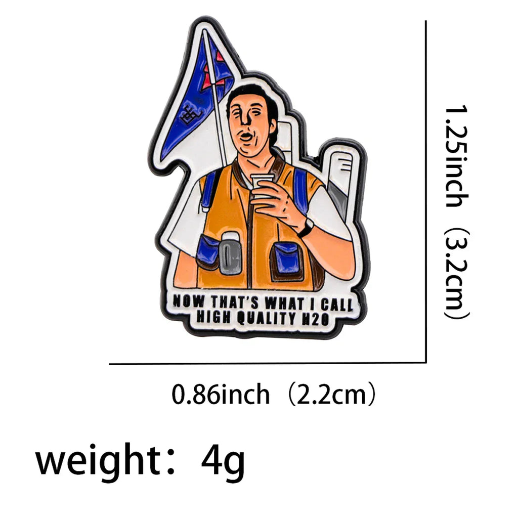 Waterboy Bobby Boucher High Quality H2O Metal Enamel Pin 1