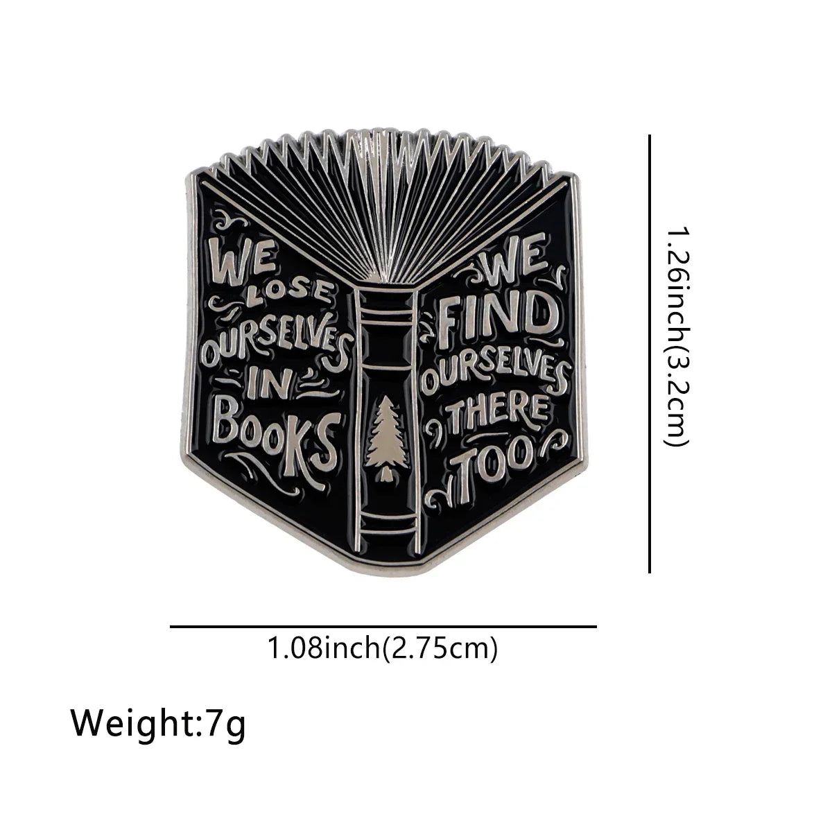 We Lose Ourselves In Books Enamel Pin 1