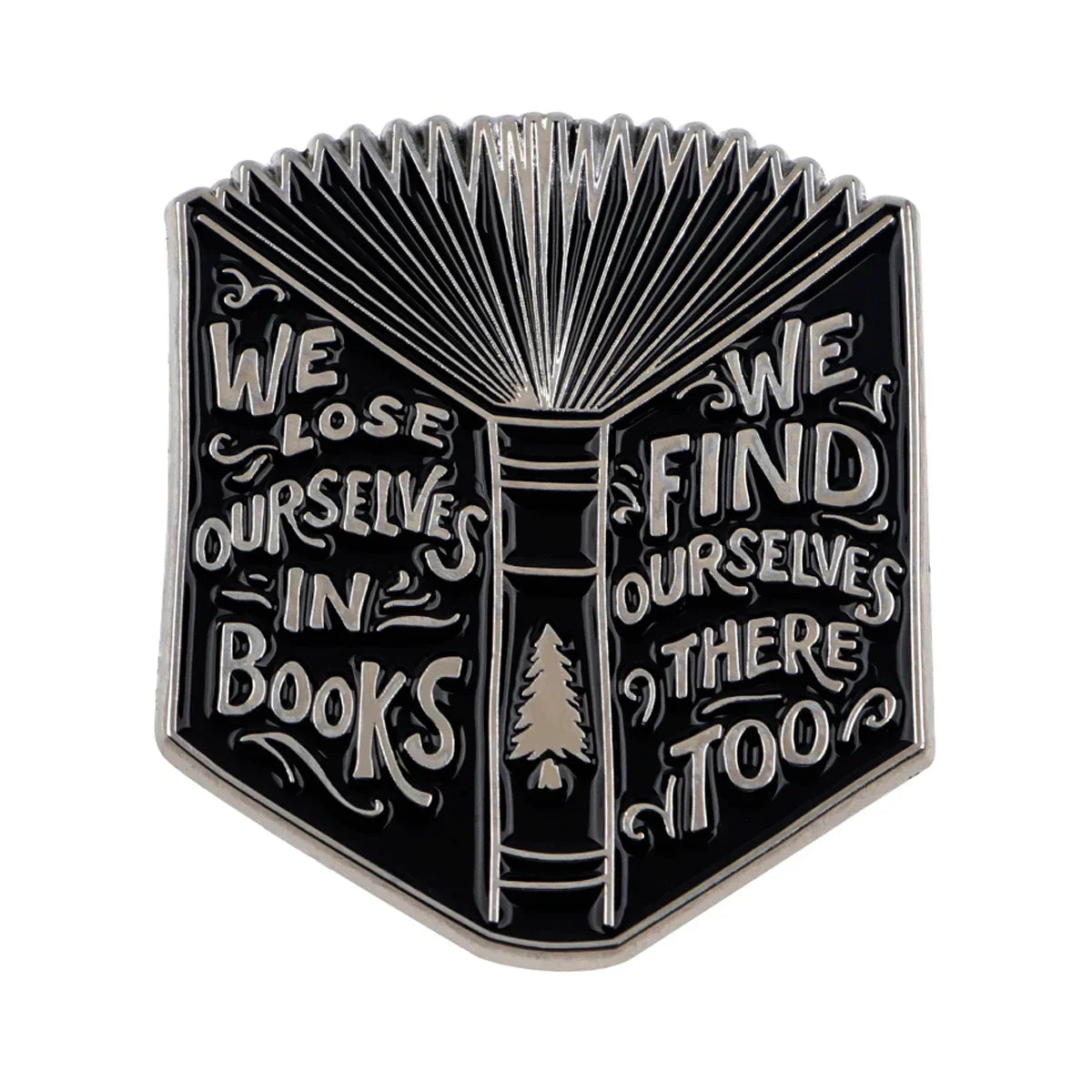 We Lose Ourselves In Books Enamel Pin 1