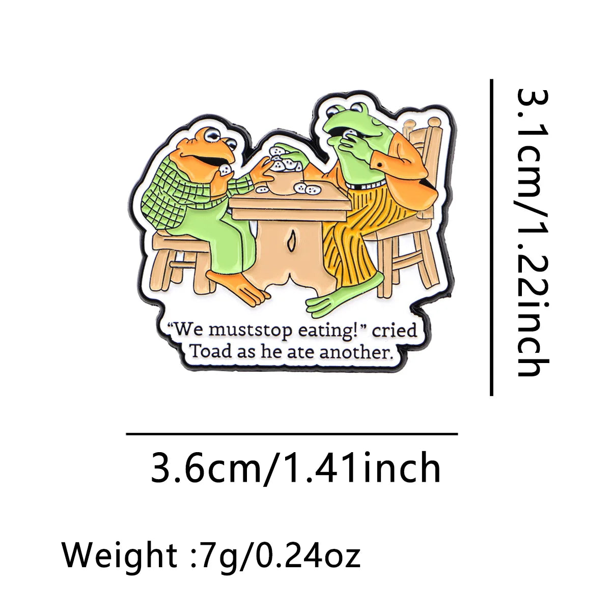 Humorous Frog Cartoon Enamel Pin Quote Brooch Pines Lapel Pins Badge on Backpack Clothing Accessories Funny Jewelry
