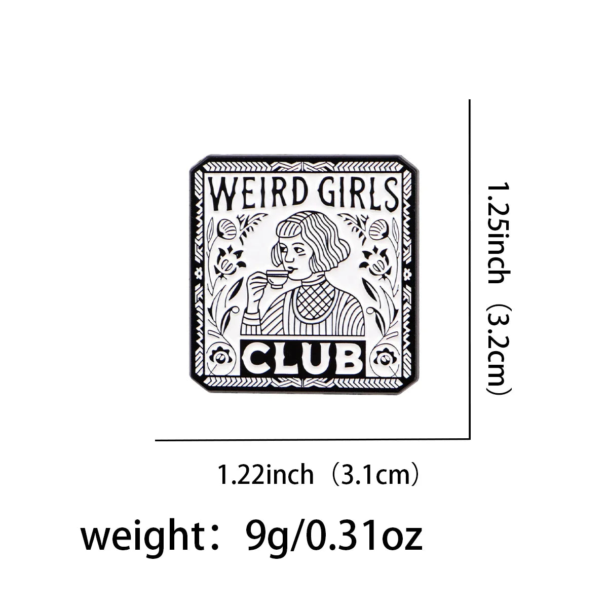 Weird Girls Club Enamel Pin 1