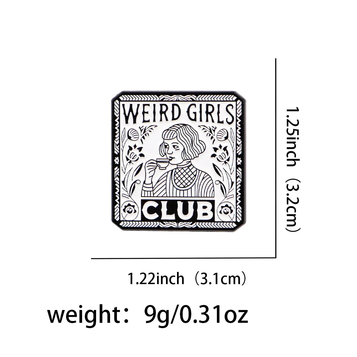 Weird Girls Club Enamel Pin 1