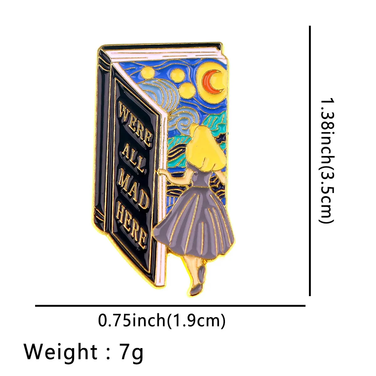 We’re All Mad Here Enamel Pin 1