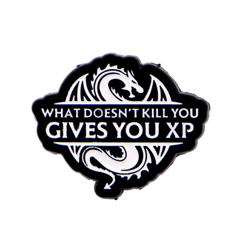 ’WHAT DOESN T KILL YOU ’ Enamel Pin Quotes Brooch Pines Lapel Pins Badge on Backpack Clothing Accessories Cool Jewelry