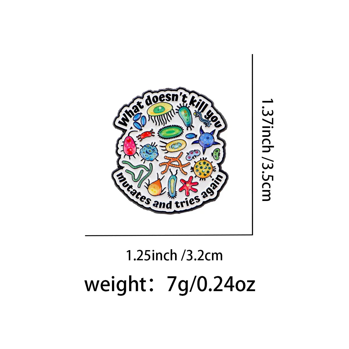 Bacterial Enamel Pin Doctor’s Quote Brooch Pines Lapel Pins Badge on Backpack Clothing Accessories Medical Jewelry