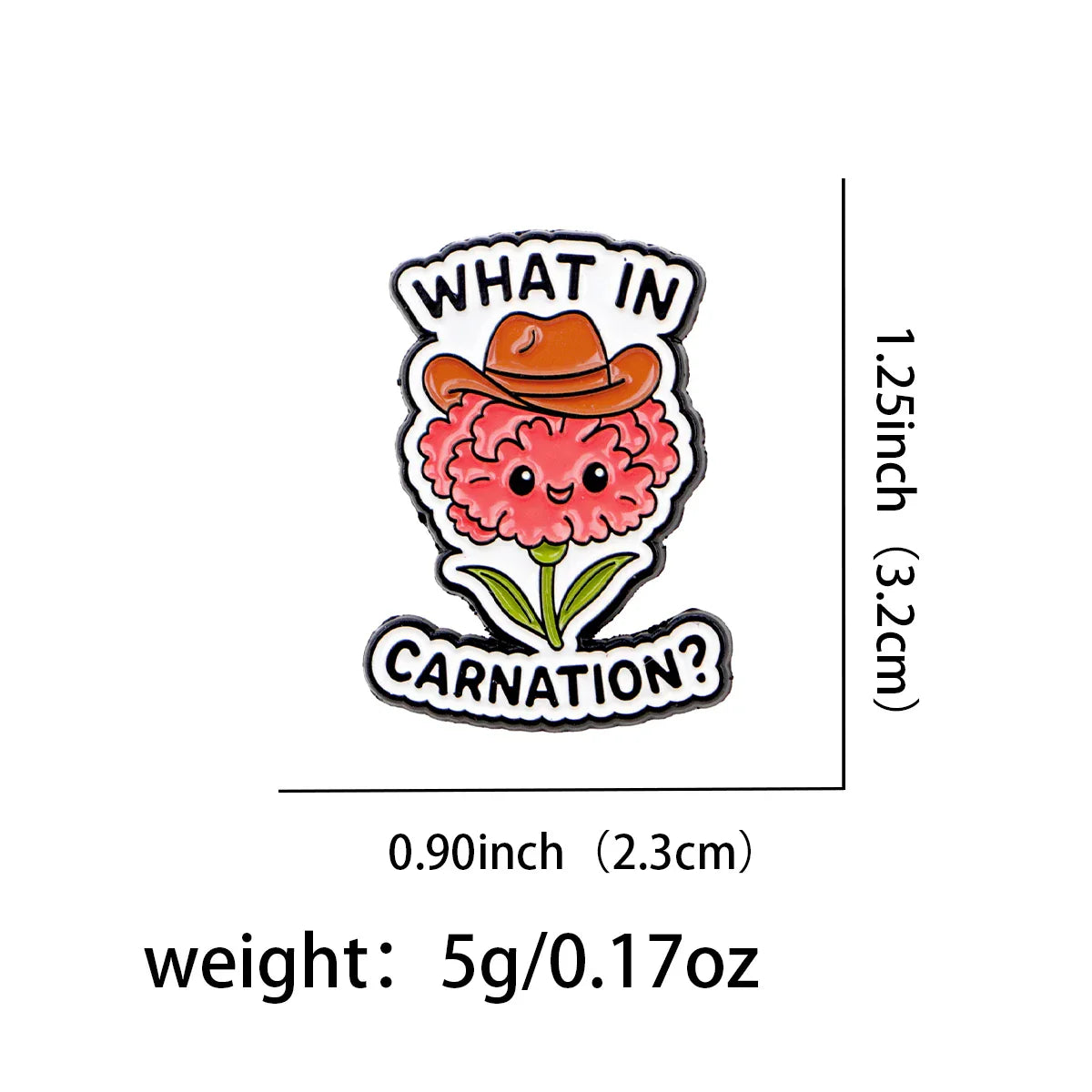 Flowers Enamel Pin ’WHAT IN’ Brooch Pines Lapel Pins Badge on Backpack Clothing Accessories Fashion Jewelry Friends