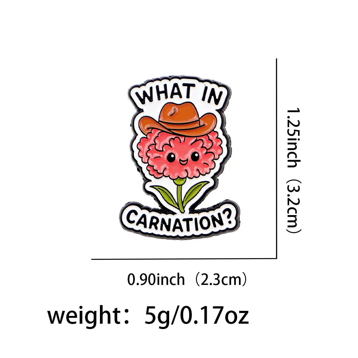 Flowers Enamel Pin ’WHAT IN’ Brooch Pines Lapel Pins Badge on Backpack Clothing Accessories Fashion Jewelry Friends