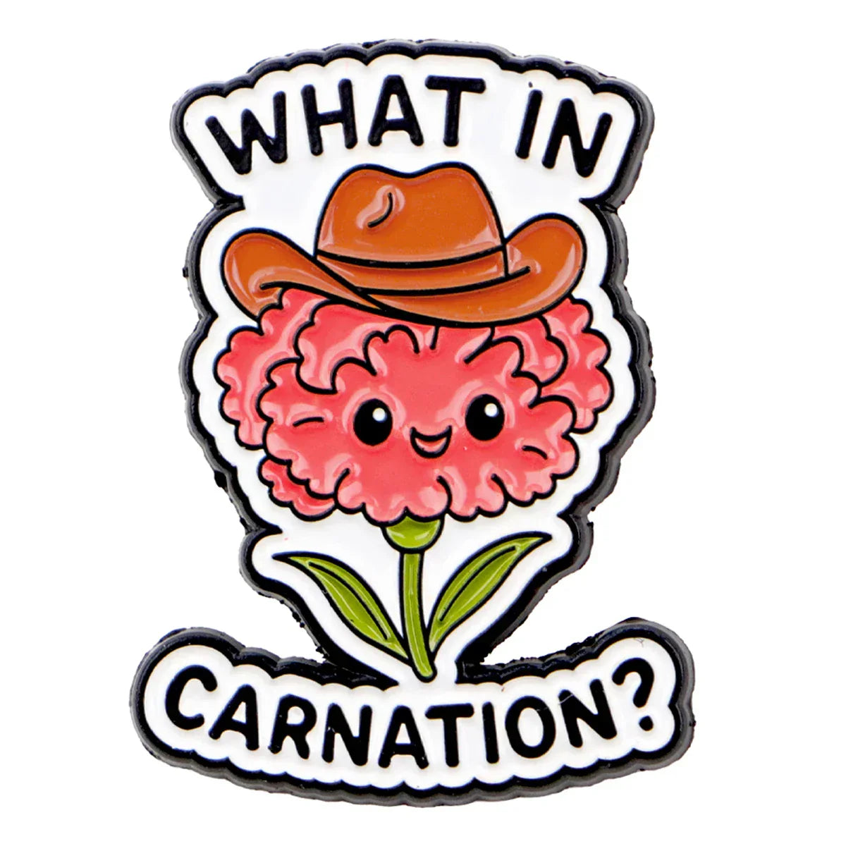 Flowers Enamel Pin ’WHAT IN’ Brooch Pines Lapel Pins Badge on Backpack Clothing Accessories Fashion Jewelry Friends