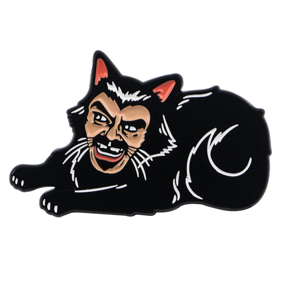 Vintage Movie Inspired Enamel Pin Cat Brooch Pines Lapel Pins Funny Badge Clothing Accessories Fashion Jewelry Friends