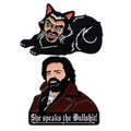 Vintage Movie Inspired Enamel Pin Cat Brooch Pines Lapel Pins Funny Badge Clothing Accessories Fashion Jewelry Friends