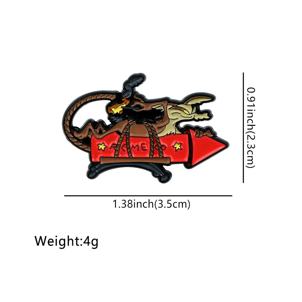 Wile E Coyote Enamel Pin 1