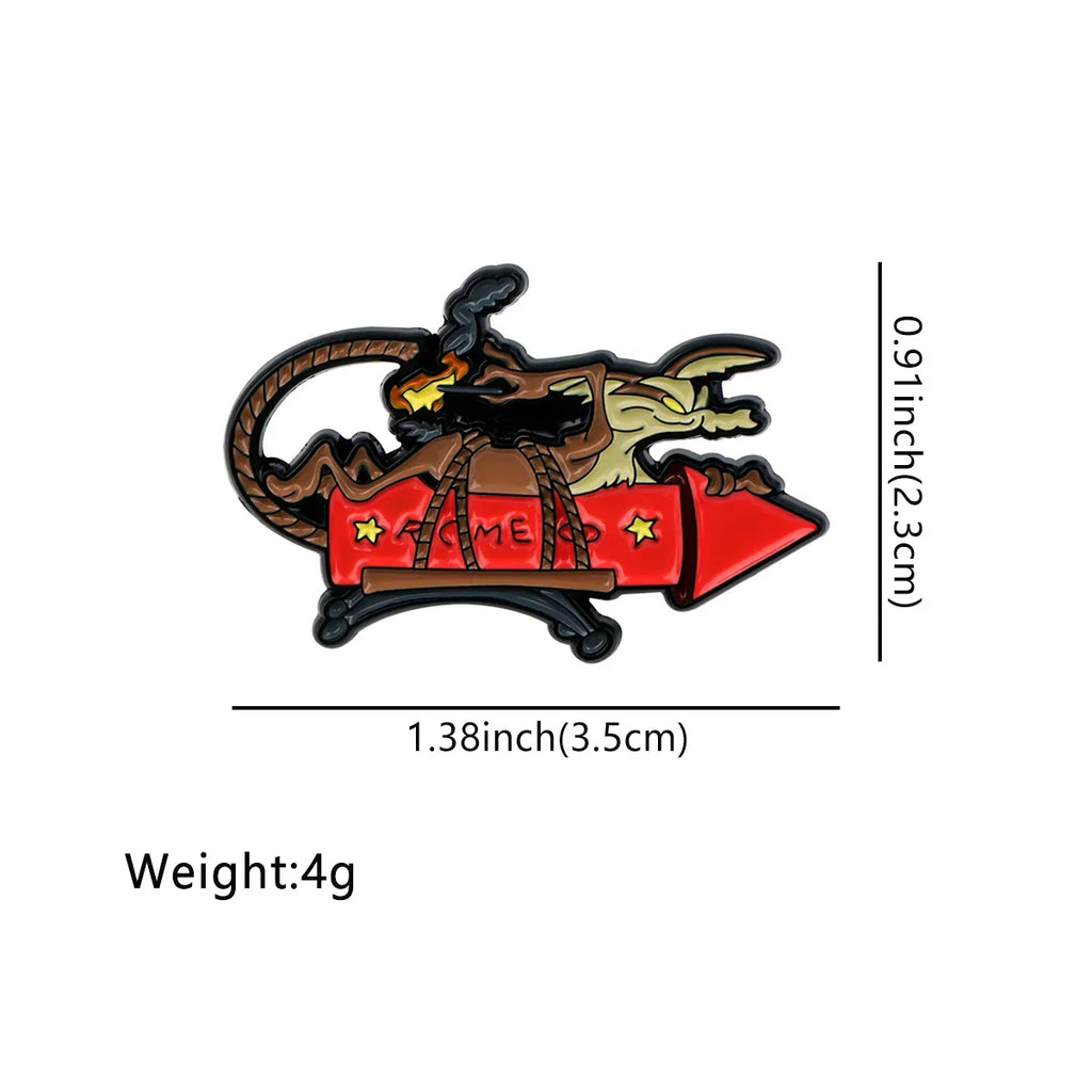 Wile E Coyote Enamel Pin 1