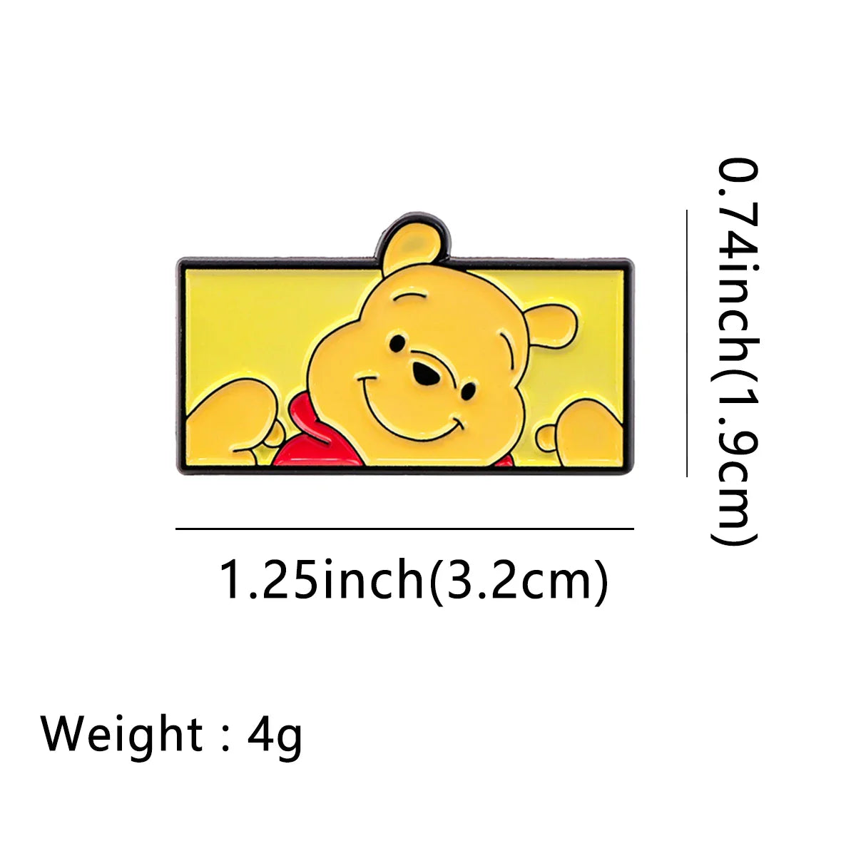 Winnie The Pooh Rectangular Enamel Pin 1 / 1