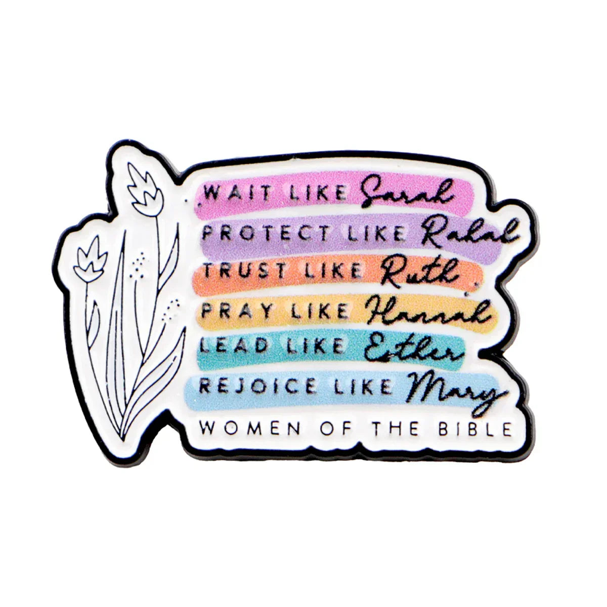 Christian Quotes Enamel Pin Flowers Brooch Pines Lapel Pins Badge on Backpack Clothing Accessories Fashion Jewelry