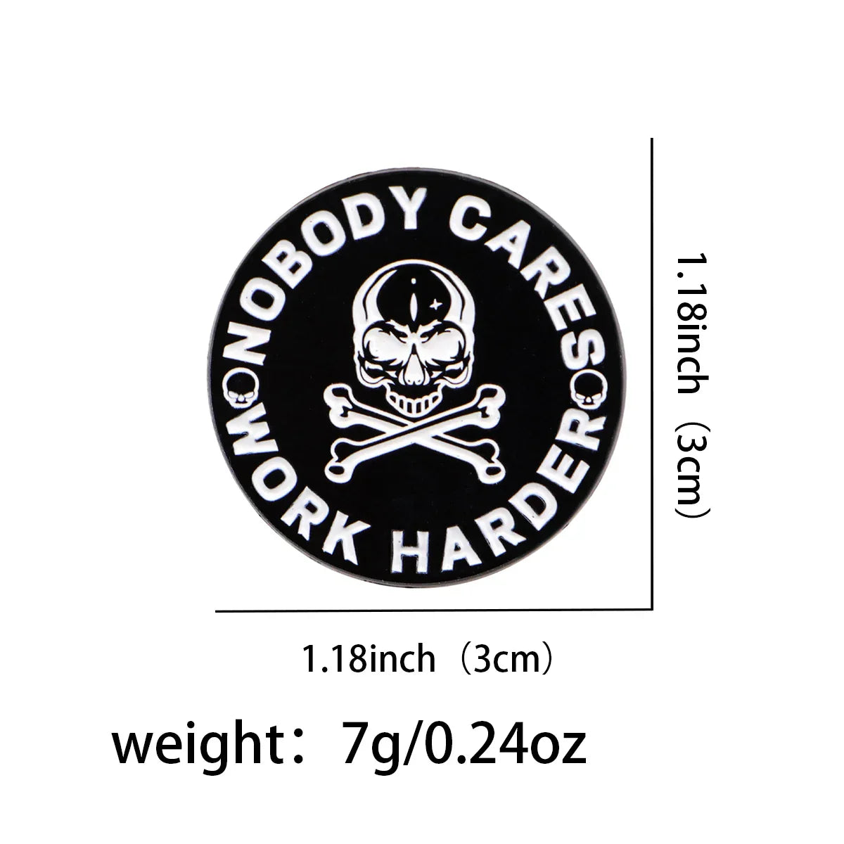 ’Work Harder’ Enamel Pin 1
