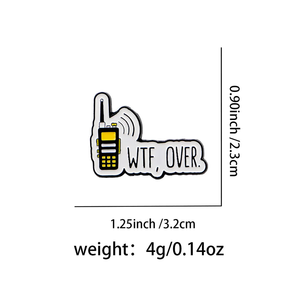 Telephone Quotes Enamel Pin Phone Brooch Pines Lapel Pins Badge on Backpack Clothing Accessories Humorous Jewelry