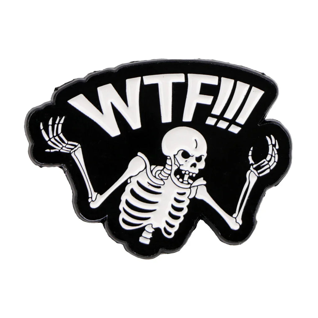 WTF Skeleton Enamel Pin 1