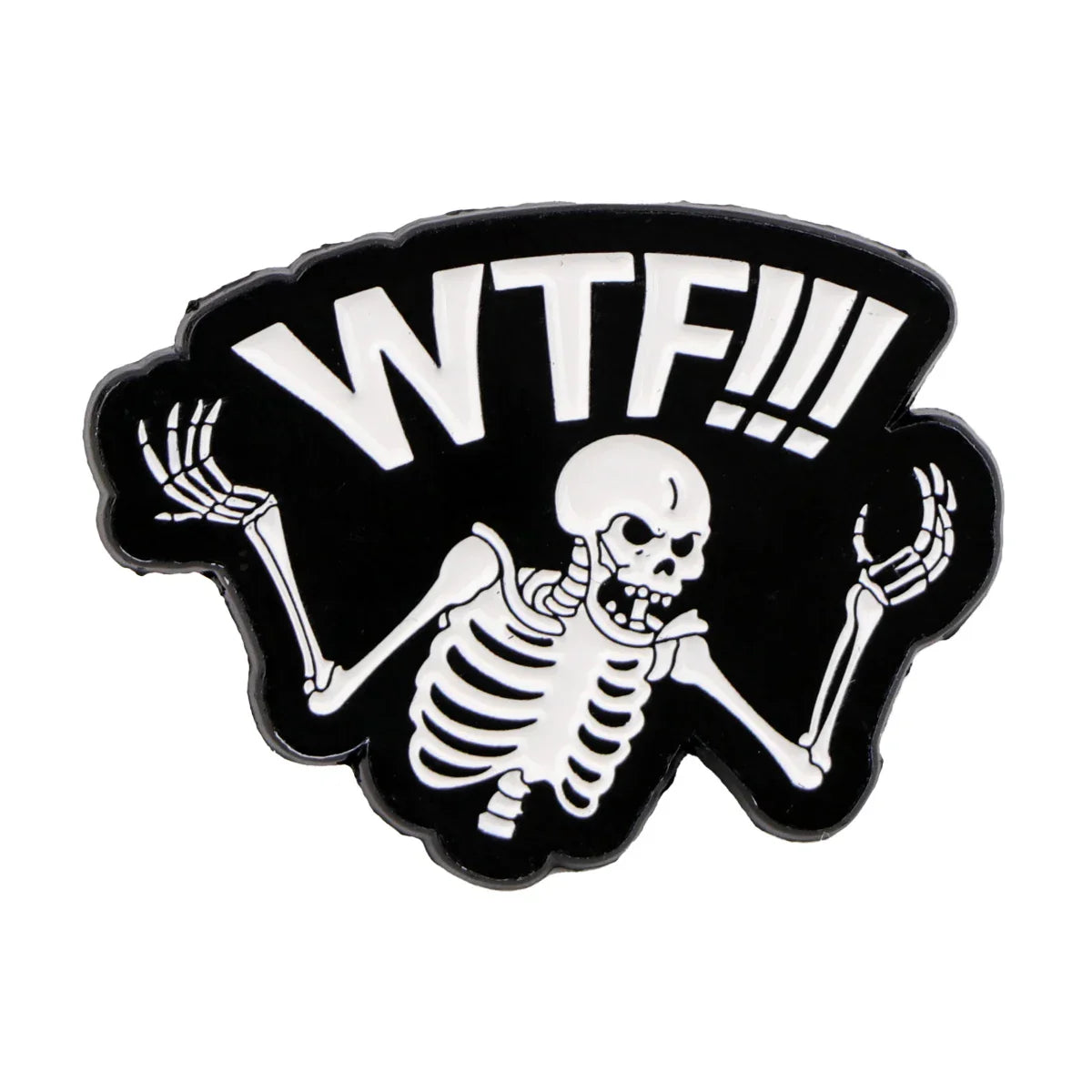 WTF Skeleton Enamel Pin 1