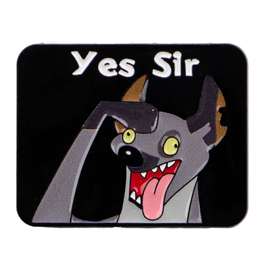’Yes Sir’ Enamel Pin Funny Animal Brooch Pines Lapel Pins Badge on Backpack Clothing Accessories Fashion Jewelry