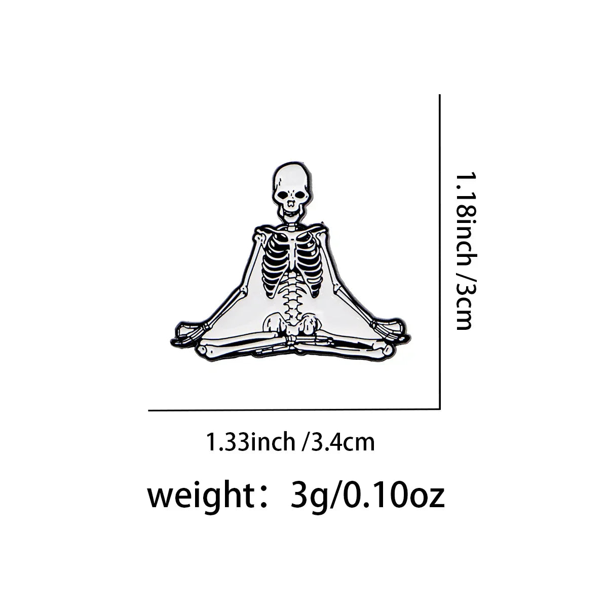 Funny Skeleton Yoga Enamel Pin Vintage Brooch Pines Lapel Pins Badge Clothing Accessories Fashion Jewelry Yoga Teacher