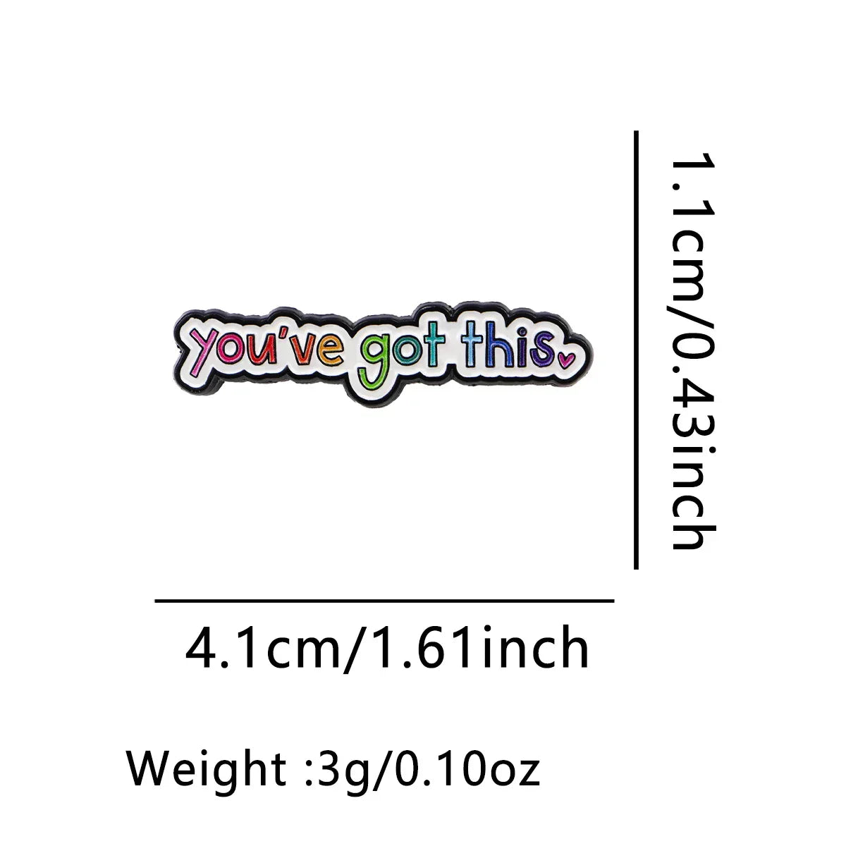 you’ve got this Enamel Pins Quotes Brooches Badge Lapel Pins for Backpacks Clothes Decoration Inspirational Jewelry
